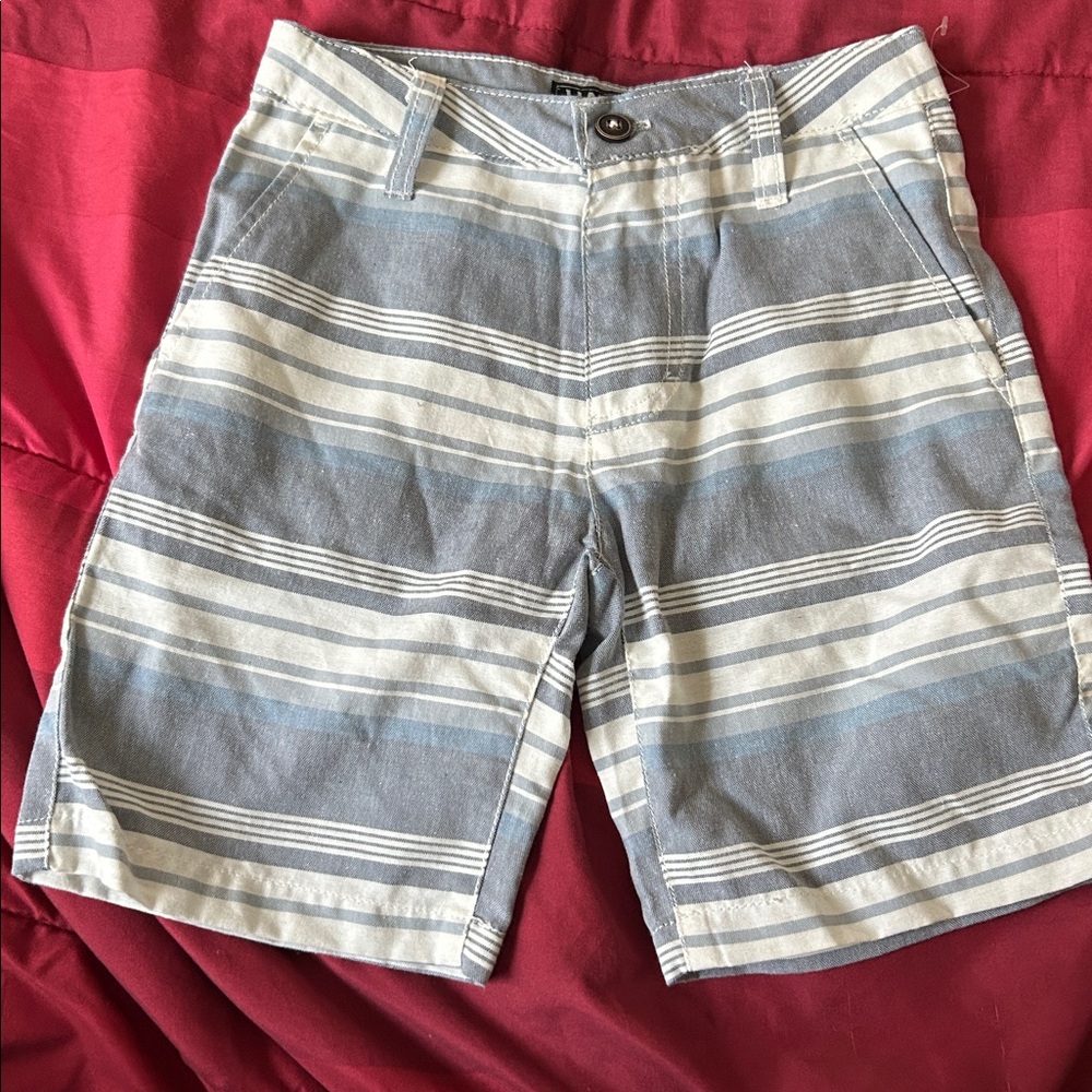 Striped Blue and White Kids Shorts
